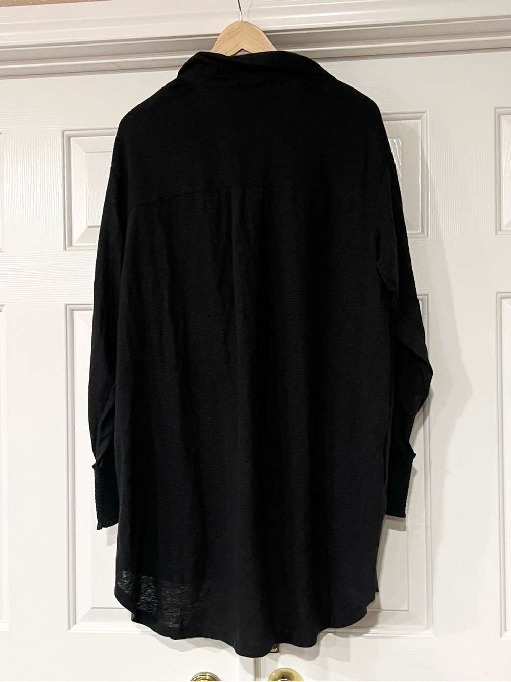 Free People Beach Zuma Black Button Up Lightweight Top - Picture 3 of 4